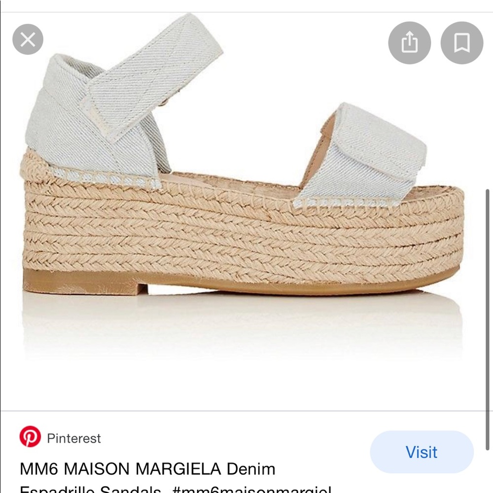 MM6 Maison Margiela Denim Espadrilles - size 38